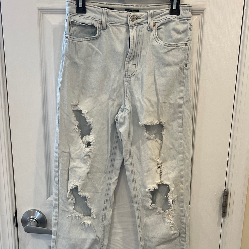 Wild Fable Light Gray Distressed Men's Skinny Jeans